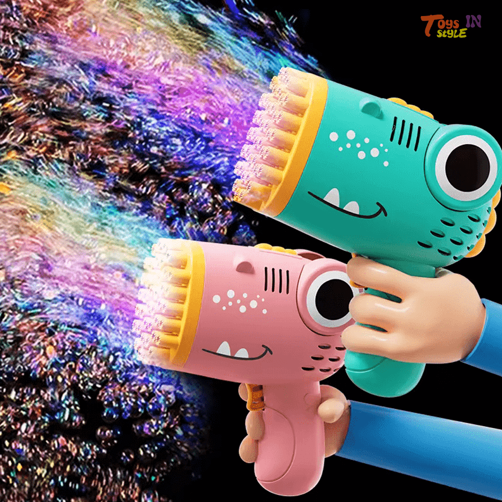 40 Hole Dinosaur Bubble Handheld Gun Toy